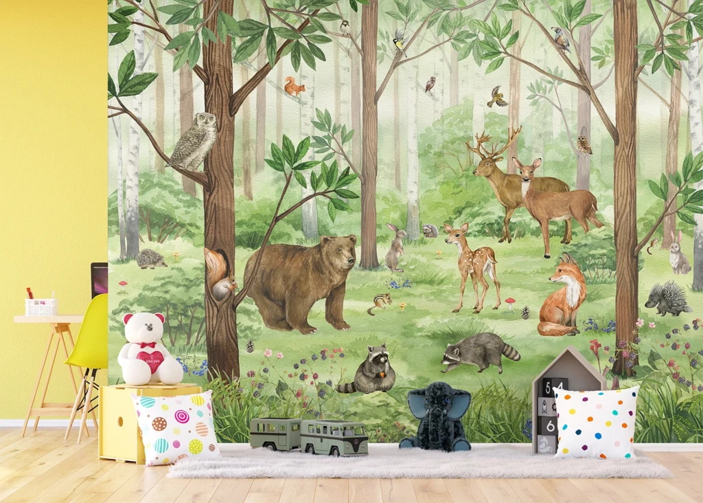 Wall Mural Playful Forest, Made to Measure, FT5P 3053