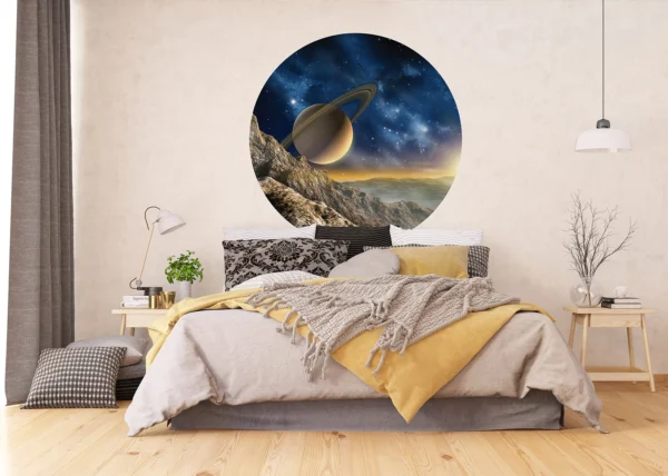Wall Mural View On Saturn, 140 x 140 cm, CR 3315