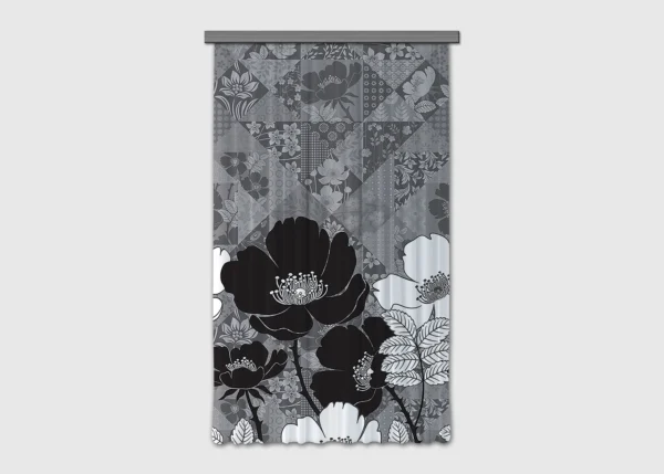 Curtain Peonies Floral, 140 x 245 cm, FCPL 6587