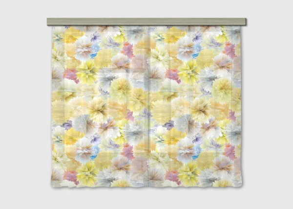 Curtain Floral Mosaic, 180 x 160 cm, FCSXL 4808