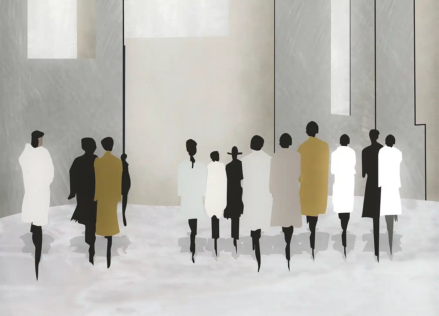 Wall Mural Drawn People, Made to Measure, FT5P 352045