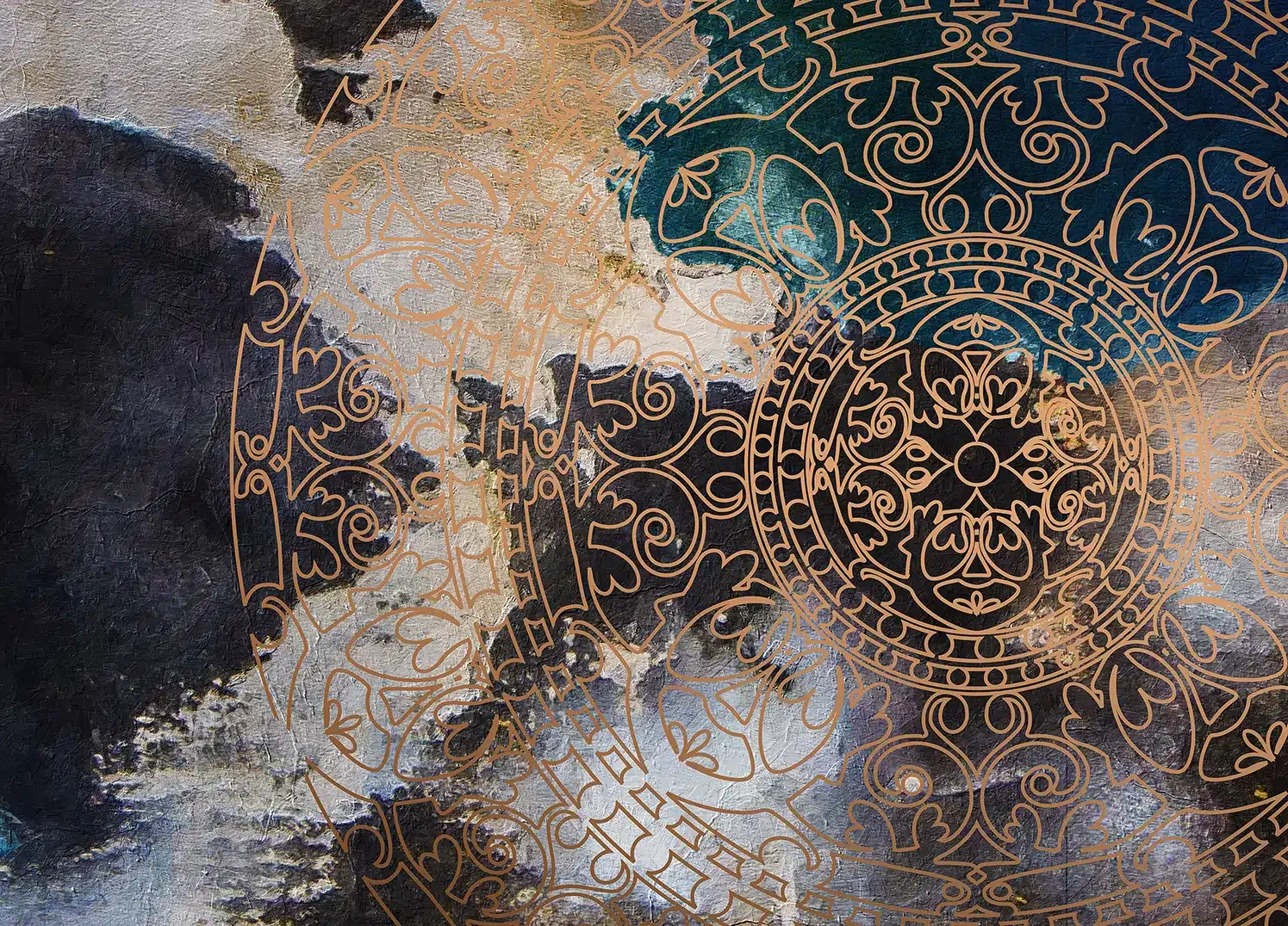 Wall Mural Blue Fumes, Made to Measure, FT5P 352049