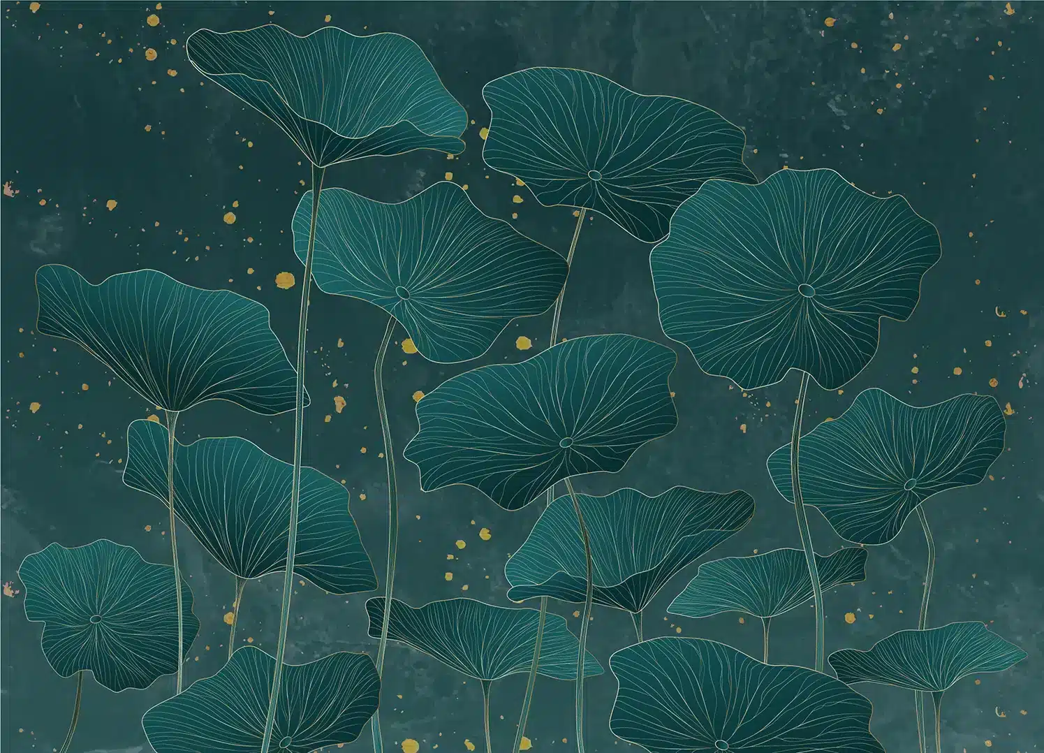 Lotus Leaves | Made-to-Measure Wallpaper | Artlook | FT5P 352063