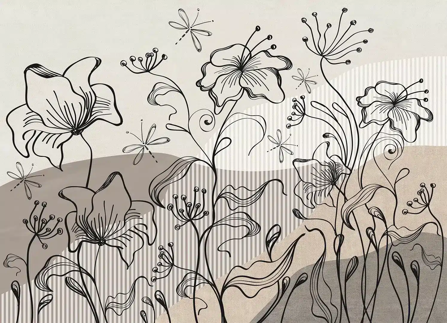 Abstract Botanical Flow | Made-to-Measure Wallpaper | Artlook | FT5P 352075