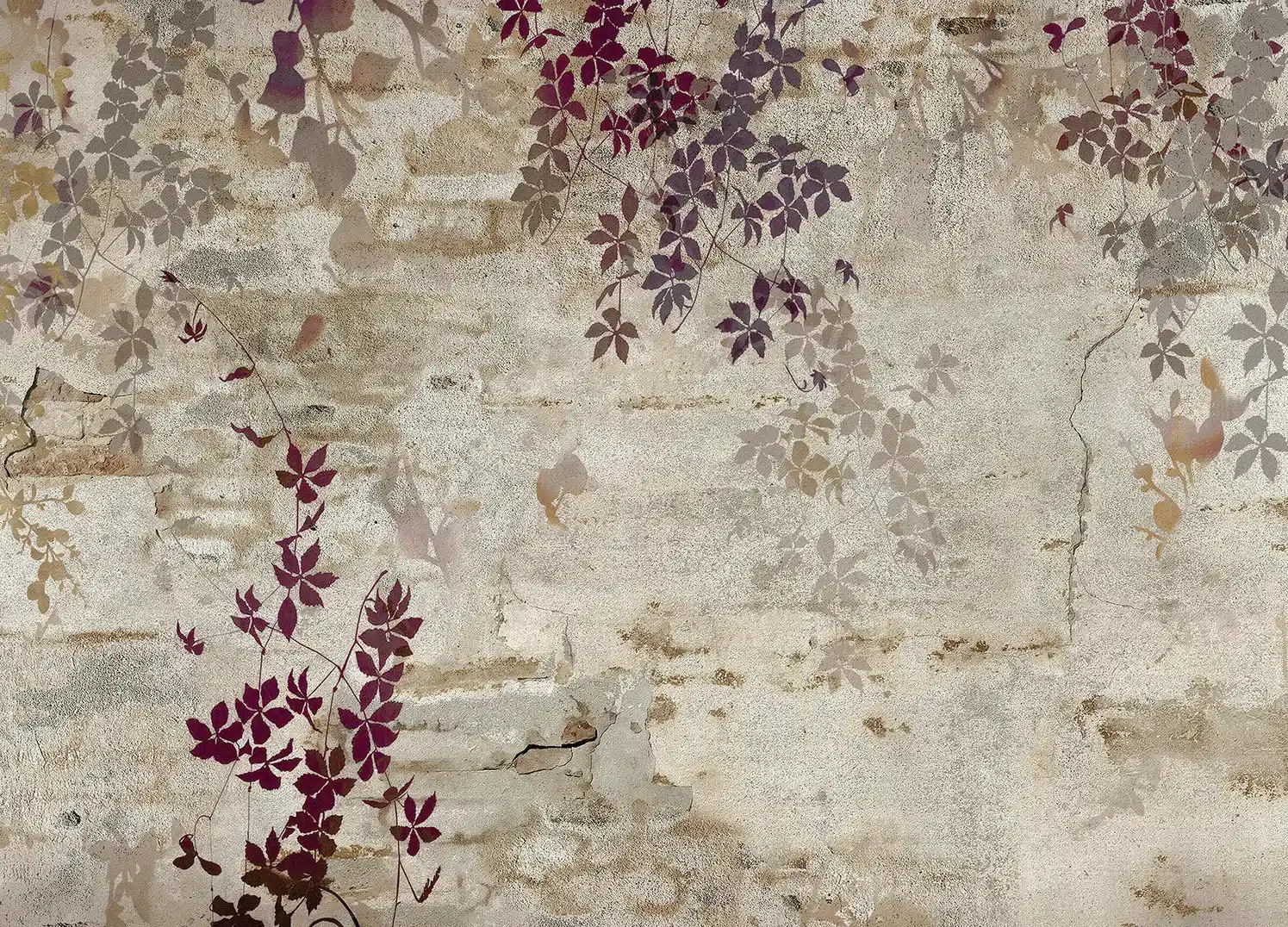Wall Mural Grunge Botanical Background, Made to Measure, FT5P 352147