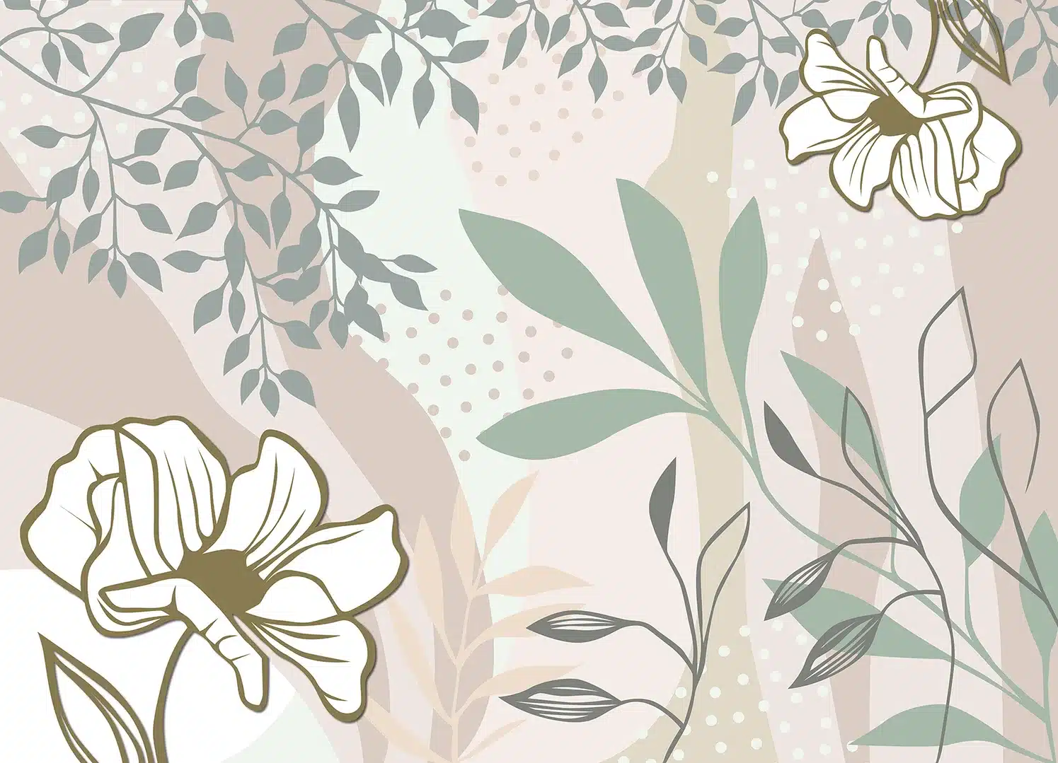 Wall Mural Vector Flowers, Made to Measure, FT5P 352161