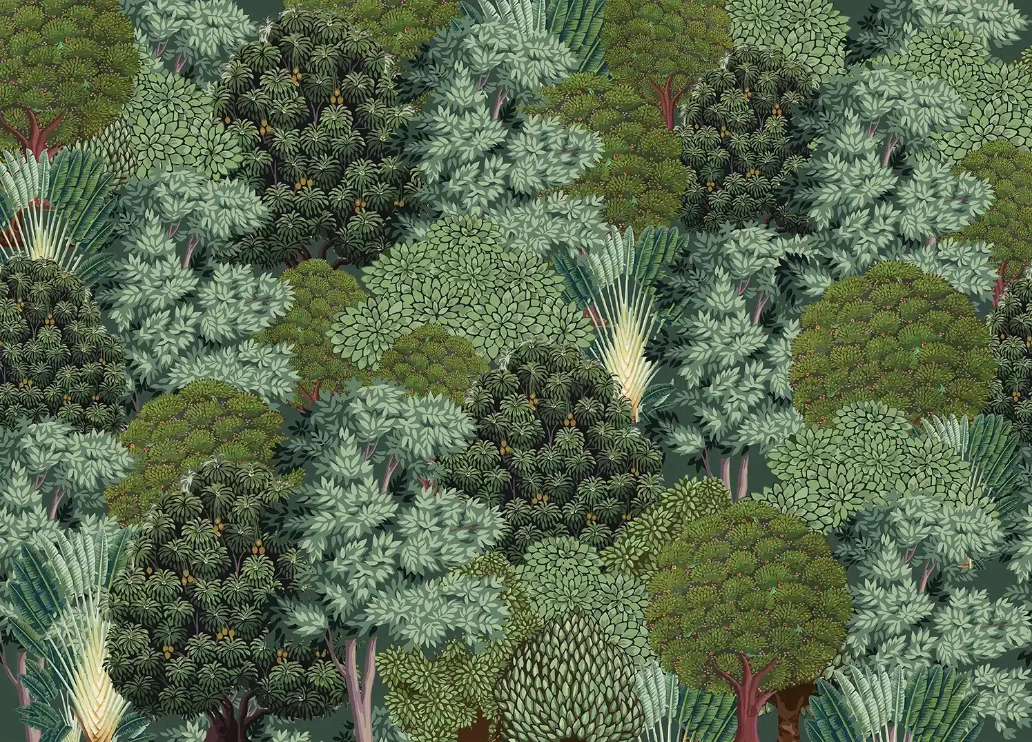 Wall Mural Tree Crowns, Made to Measure, FT5P 352169