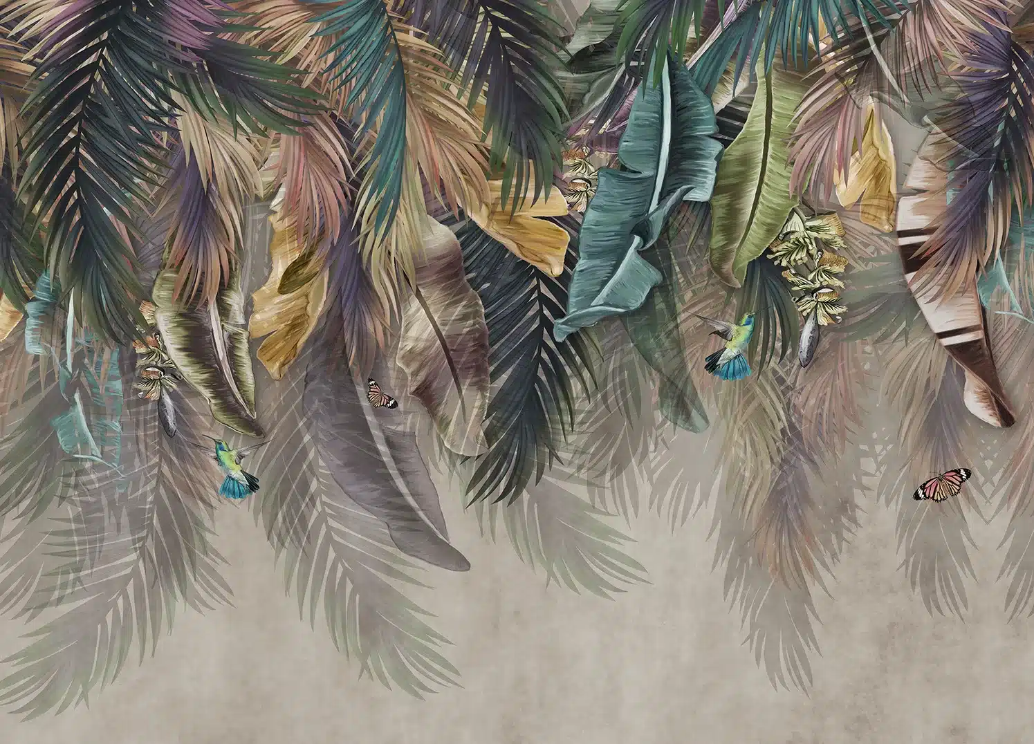 Wall Mural Feathers, Made to Measure, FT5P 352173