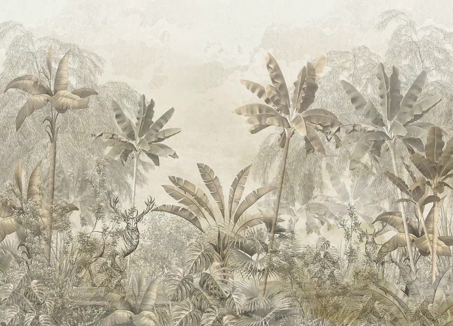 Wall Mural Vintage Jungle, Made to Measure, FT5P 352229