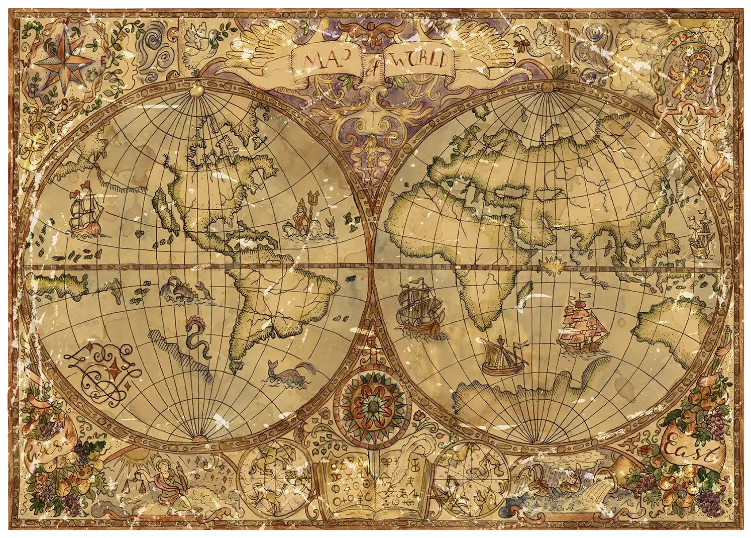 Vintage Map | Made-to-Measure Wallpaper | Artlook | FT5P 352243