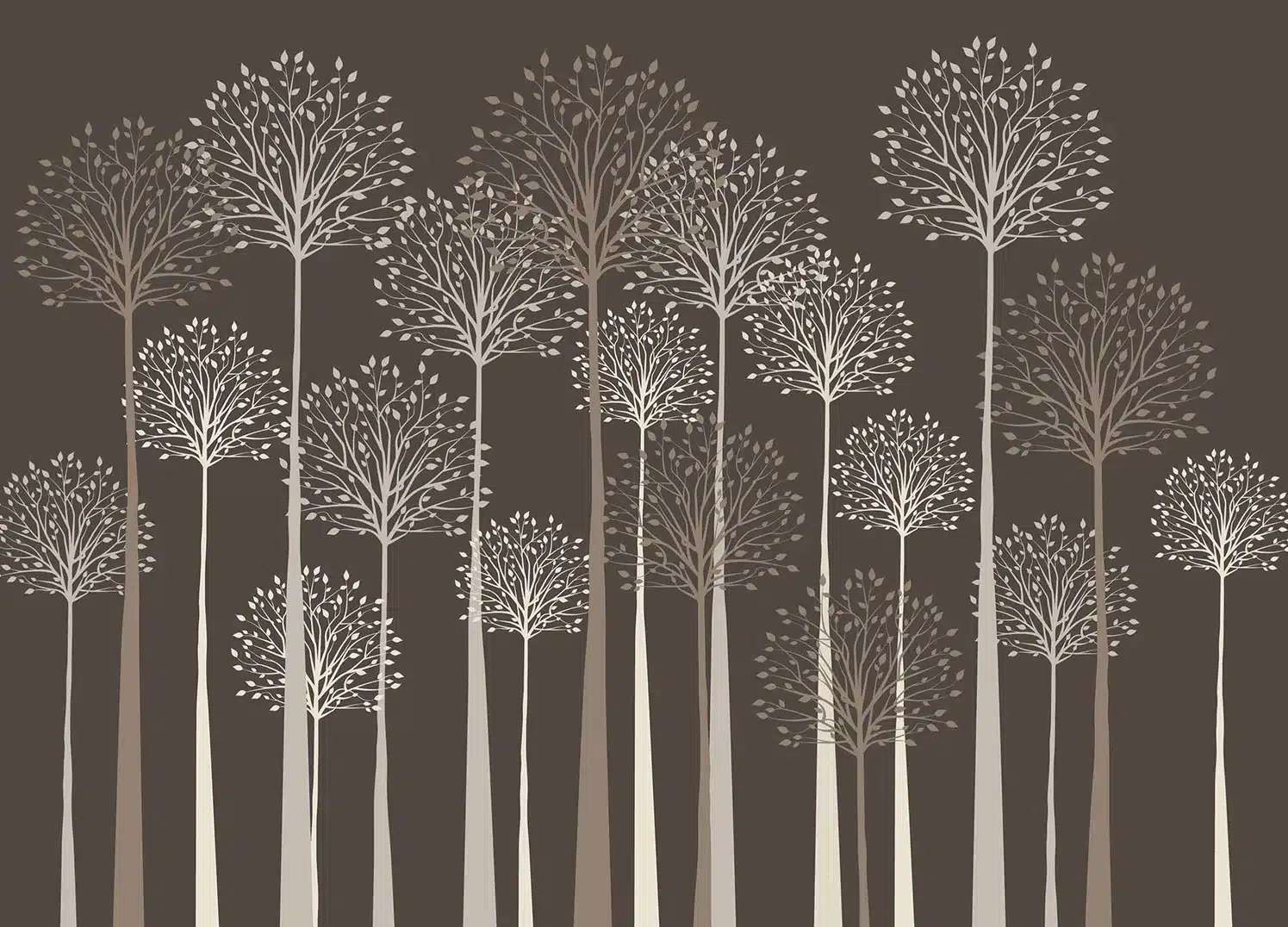 Tall Trees on Grey | Made-to-Measure Wallpaper | Artlook | FT5P 352275