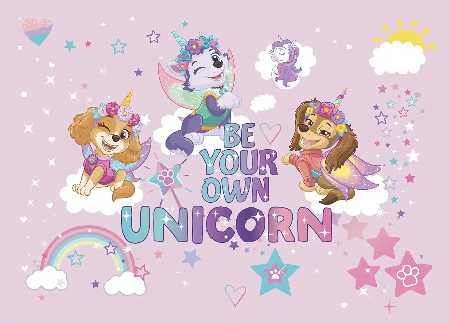 Paw Patrol Unicorn | Made-to-Measure Kids Wallpaper | Artlook | FTD5P 352281