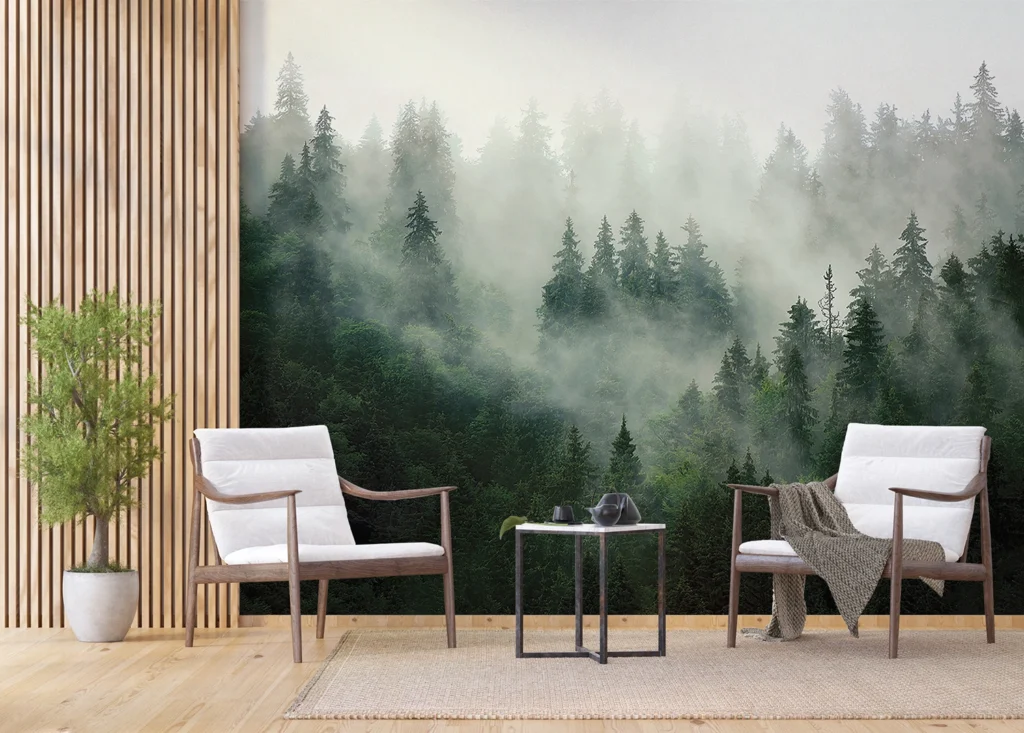 Wall Mural Misty Forest, Made to Measure, FT5P 3033 3