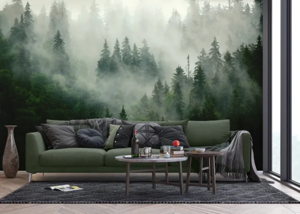 Wall Mural Misty Forest, Made to Measure, FT5P 3033