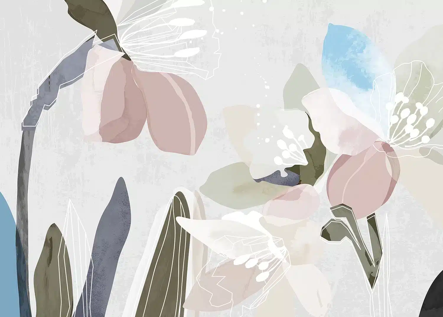 Pastel Florals | Made-to-Measure Wallpaper | Artlook | FT5P 3041
