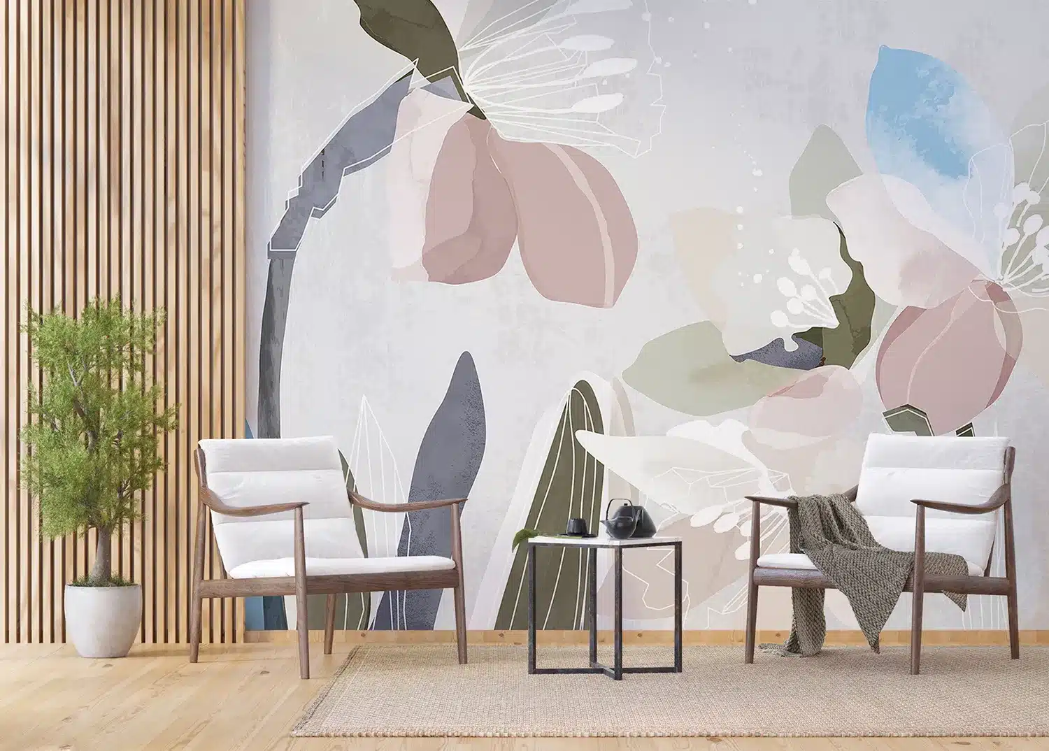Pastel Florals | Made-to-Measure Wallpaper | Artlook | FT5P 3041 2