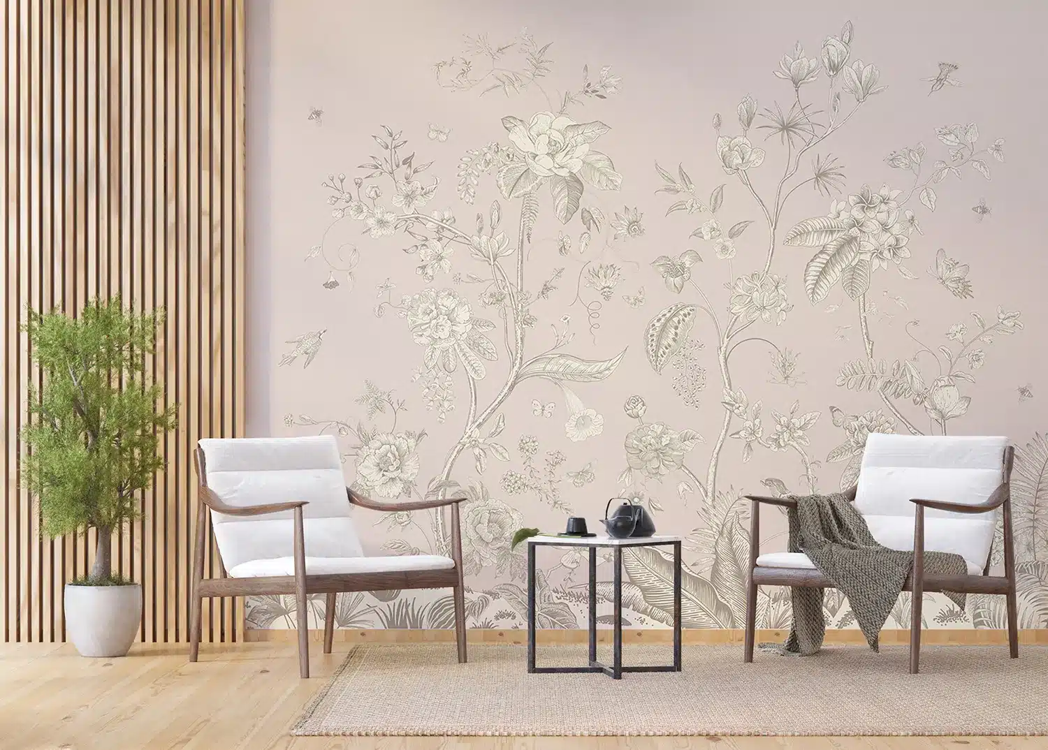 Faded Blooms | Made-to-Measure Wallpaper | Artlook | FT5P 3043 2