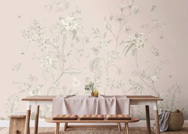 Faded Blooms | Made-to-Measure Wallpaper | Artlook | FT5P 3043