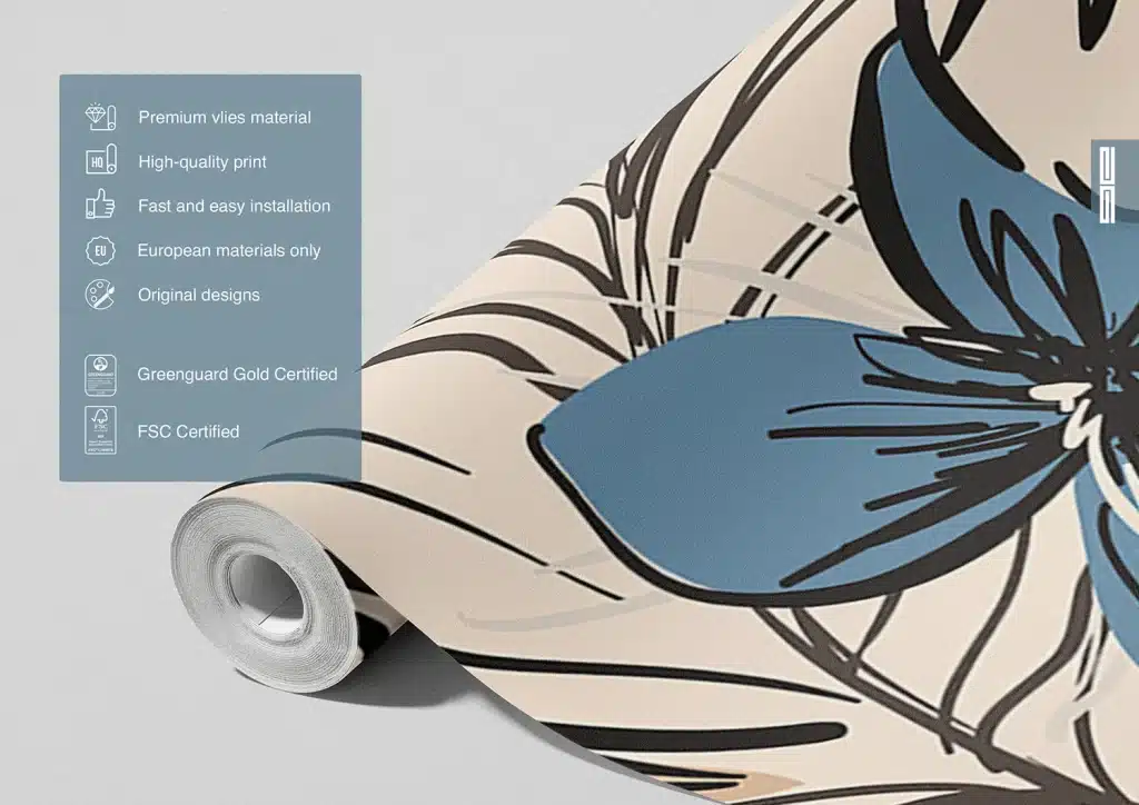 Wall Mural Graphical Florals, Made to Measure, FT5P 3045 4