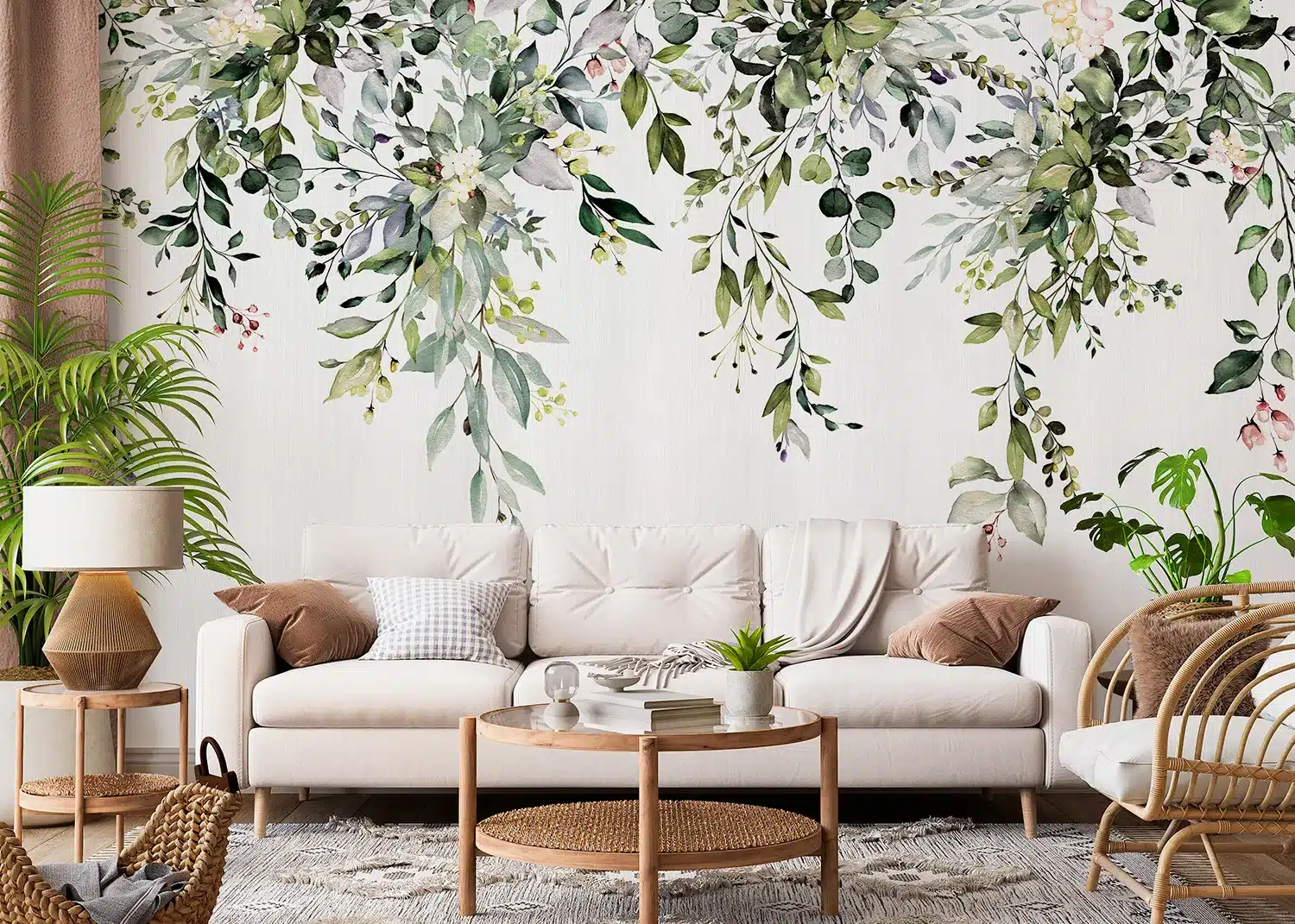 Hanging Watercolor Leaves | Made-to-Measure Wallpaper | Artlook | FT5P 3049 2