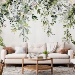 Wall Mural Hanging Watercolor Branches, 375 x 270 cm, FT5P 3049