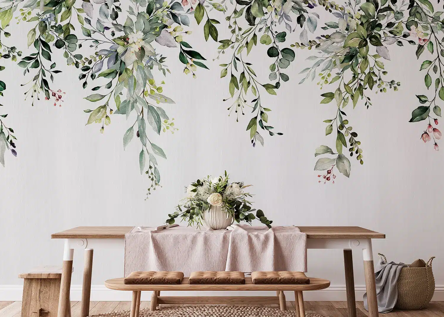 Hanging Watercolor Leaves | Made-to-Measure Wallpaper | Artlook | FT5P 3049 4