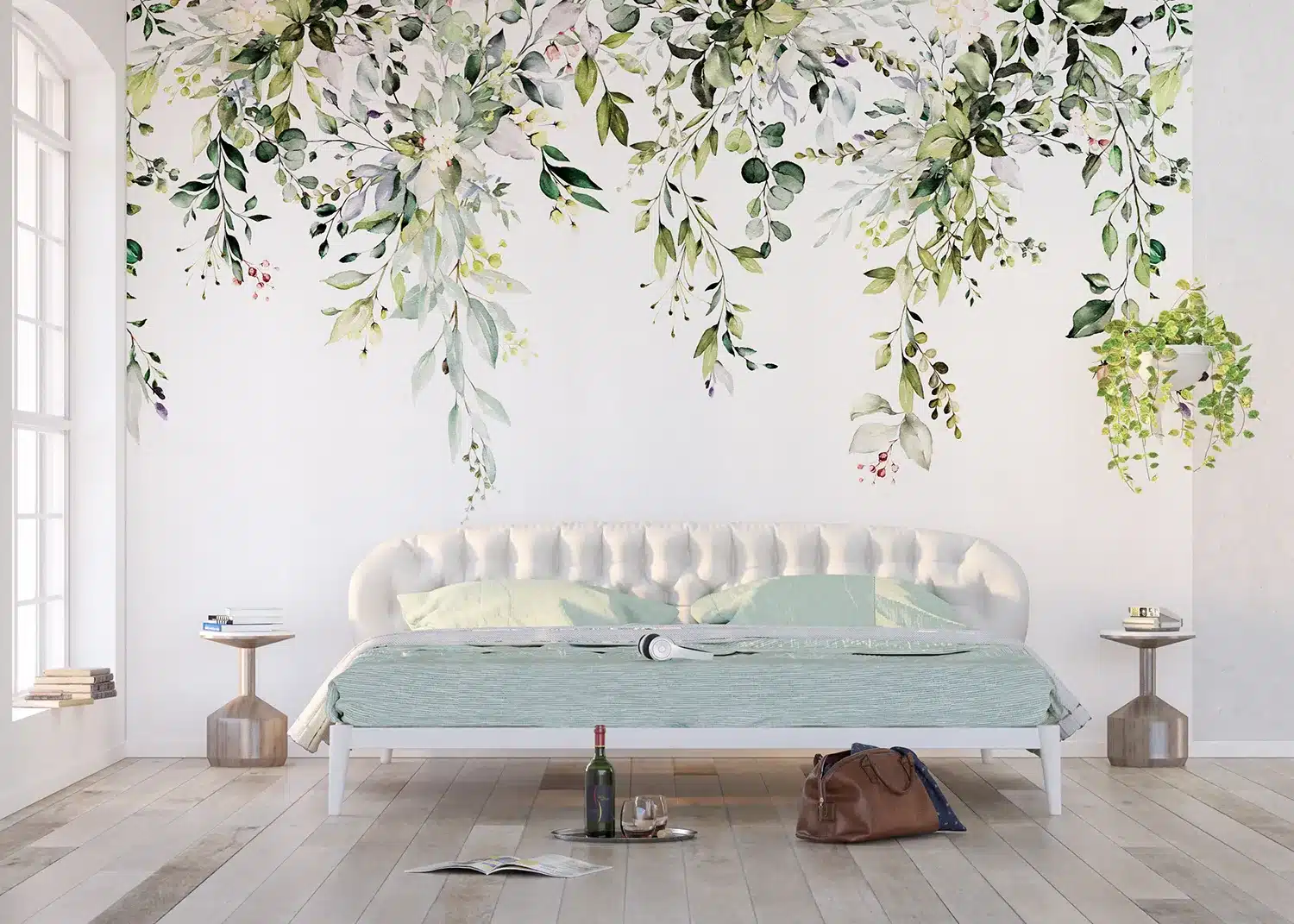 Hanging Watercolor Leaves | Made-to-Measure Wallpaper | Artlook | FT5P 3049 5