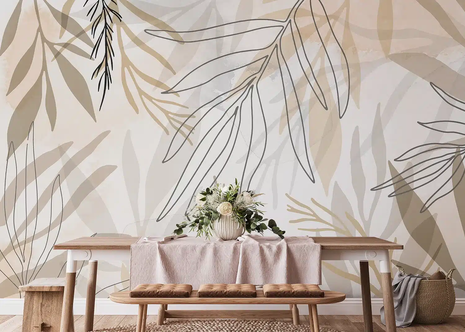 Beige Foliage | Made-to-Measure Wallpaper | Artlook | FT5P 3085 6