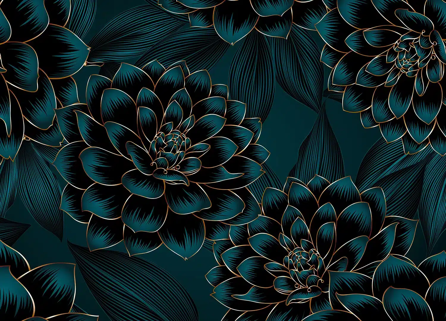 Night Dahlia | Made-to-Measure Wallpaper | Artlook | FT5P 3097