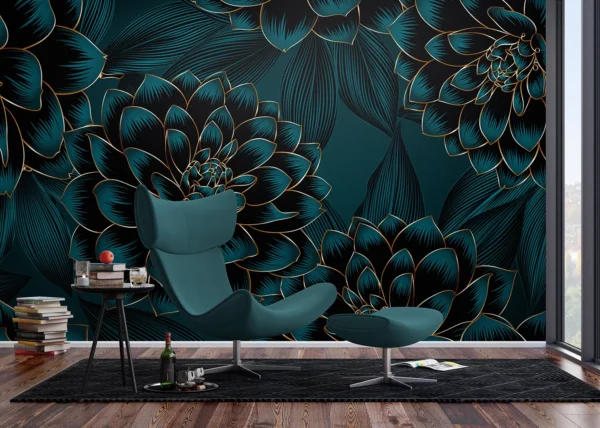Wall Mural Night Dahlia, Made to Measure, FT5P 3097