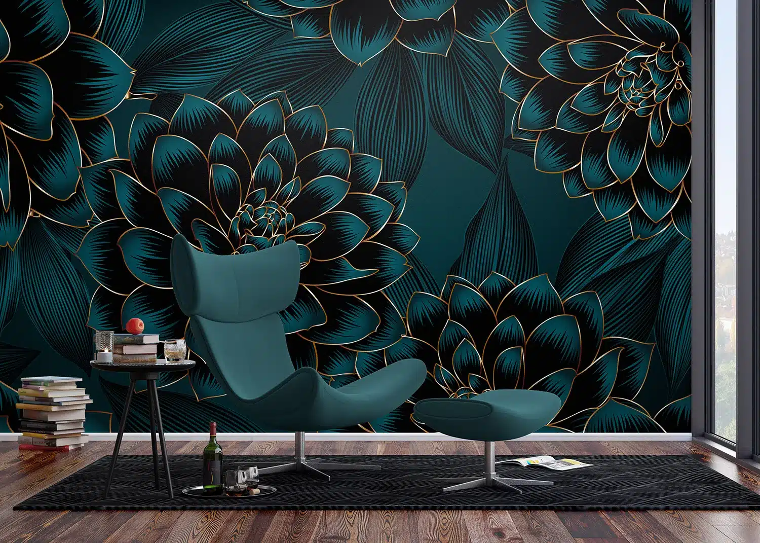 Night Dahlia | Made-to-Measure Wallpaper | Artlook | FT5P 3097