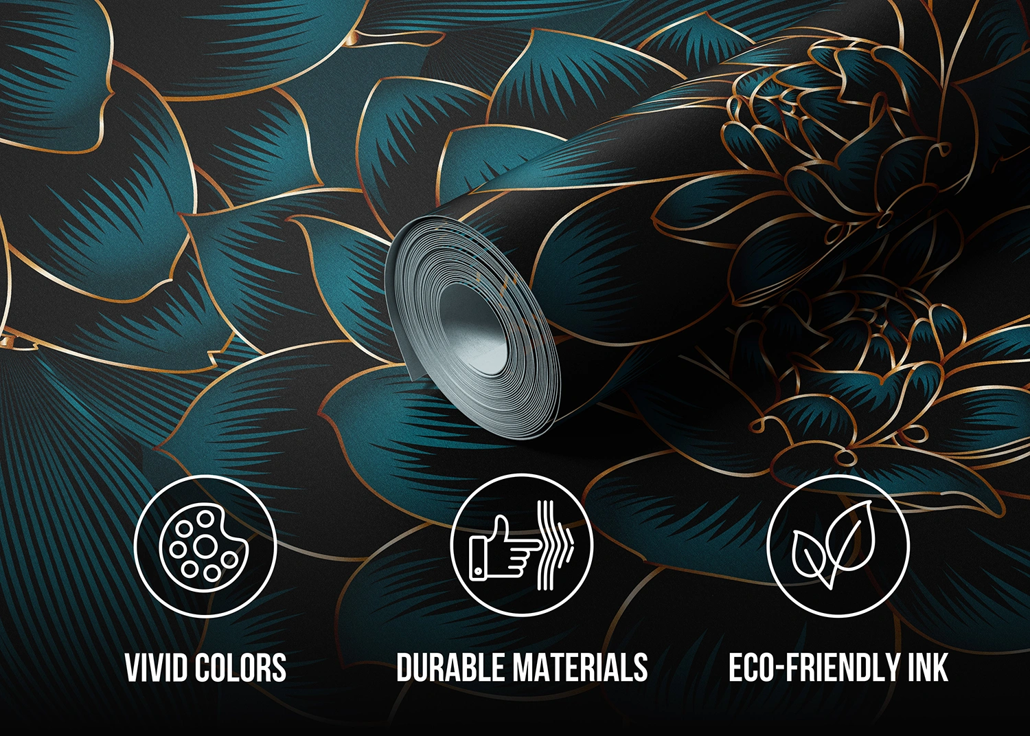 Wall Mural Night Dahlia, Made to Measure, FT5P 3097 4