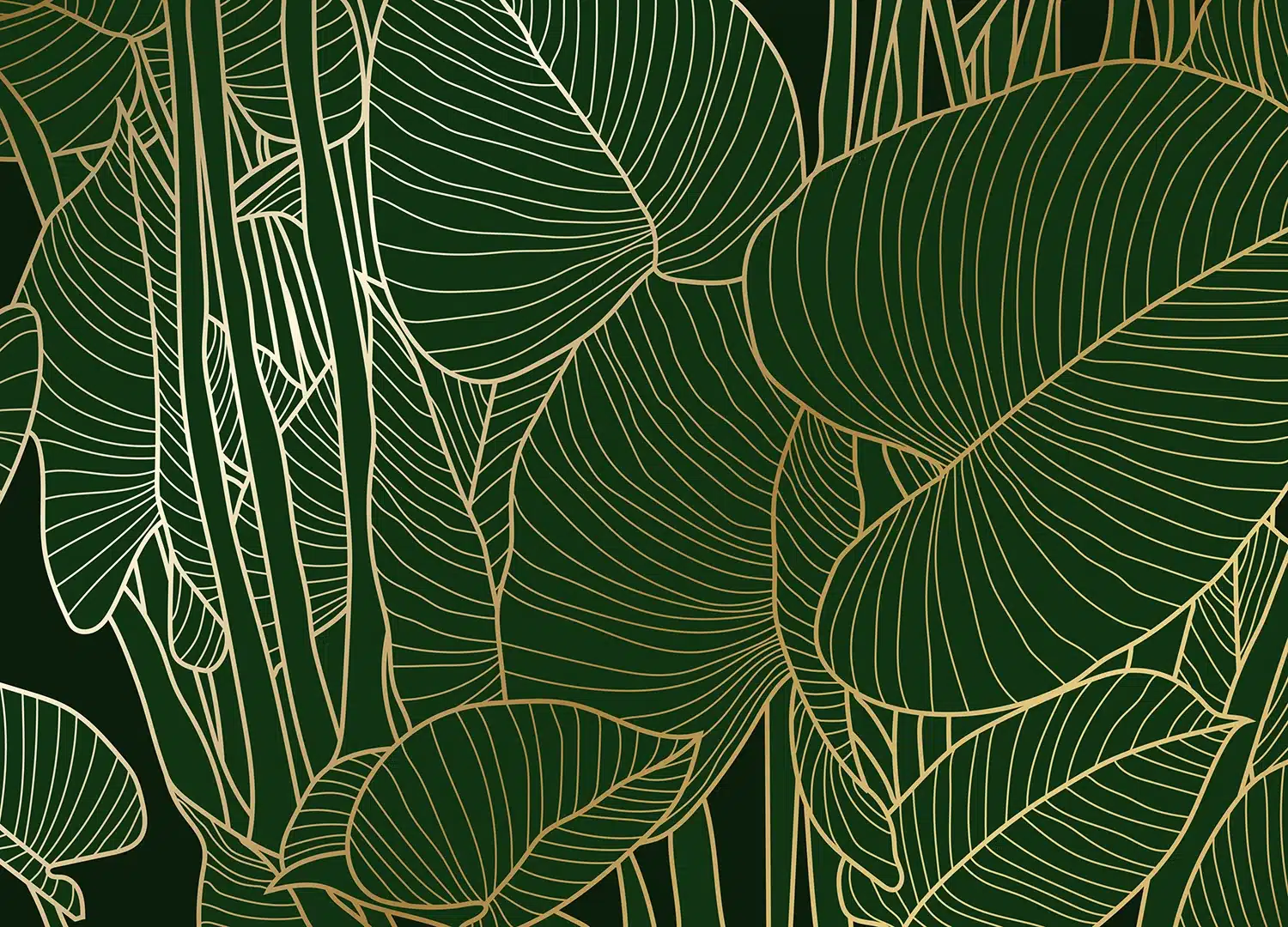 Wall Mural Golden Green, Made to Measure, FT5P 3099