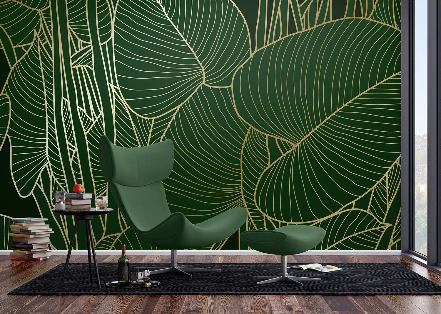 Wall Mural Golden Green, Made to Measure, FT5P 3099 3
