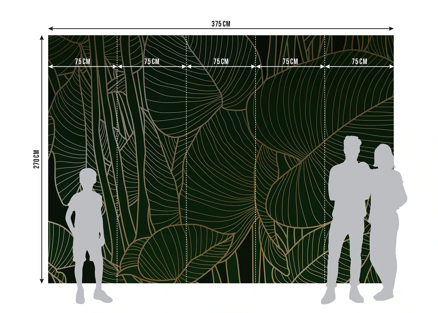 Wall Mural Golden Green, Made to Measure, FT5P 3099 6