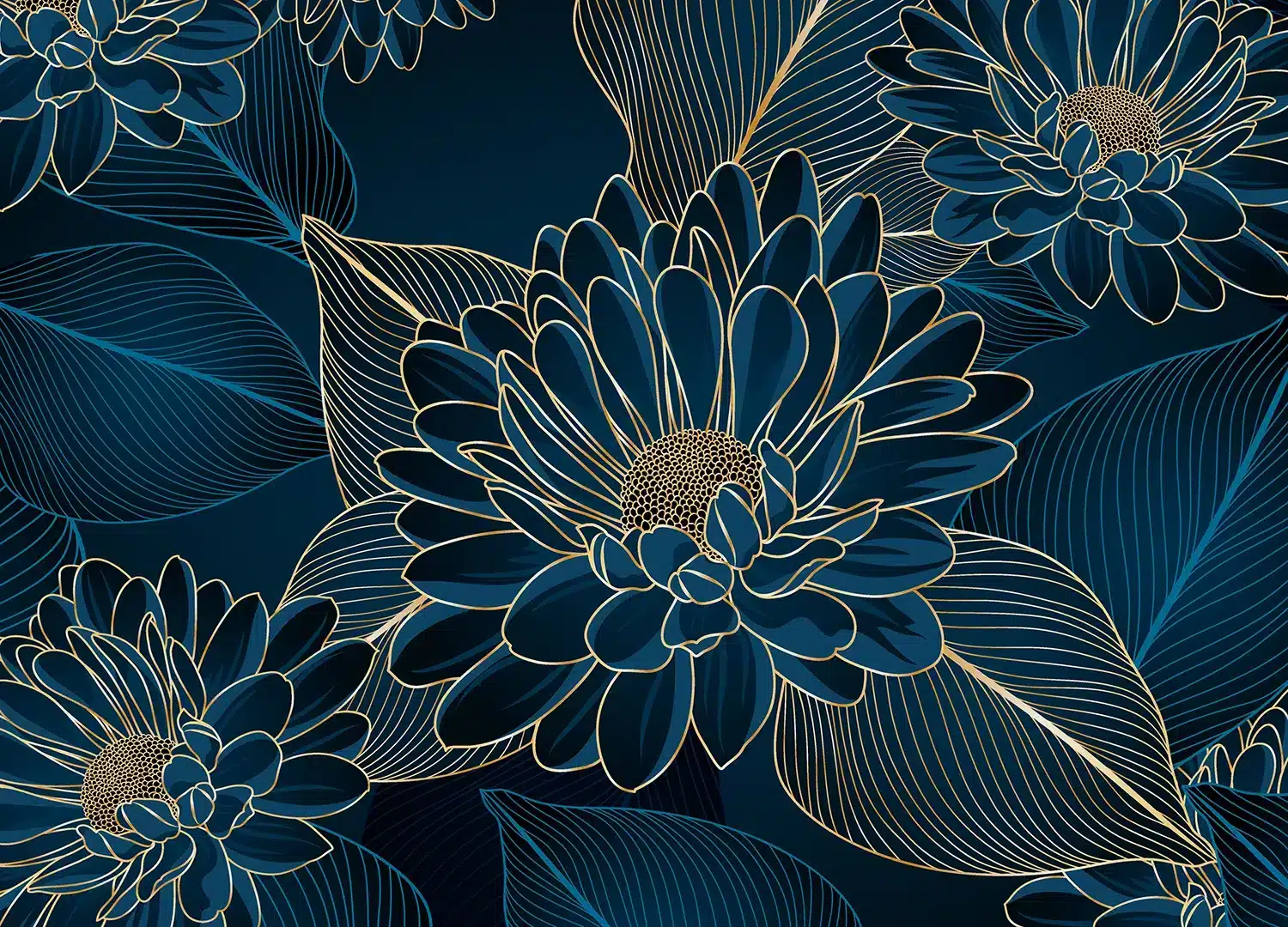 Chrysanthemums | Made-to-Measure Wallpaper | Artlook | FT5P 352001