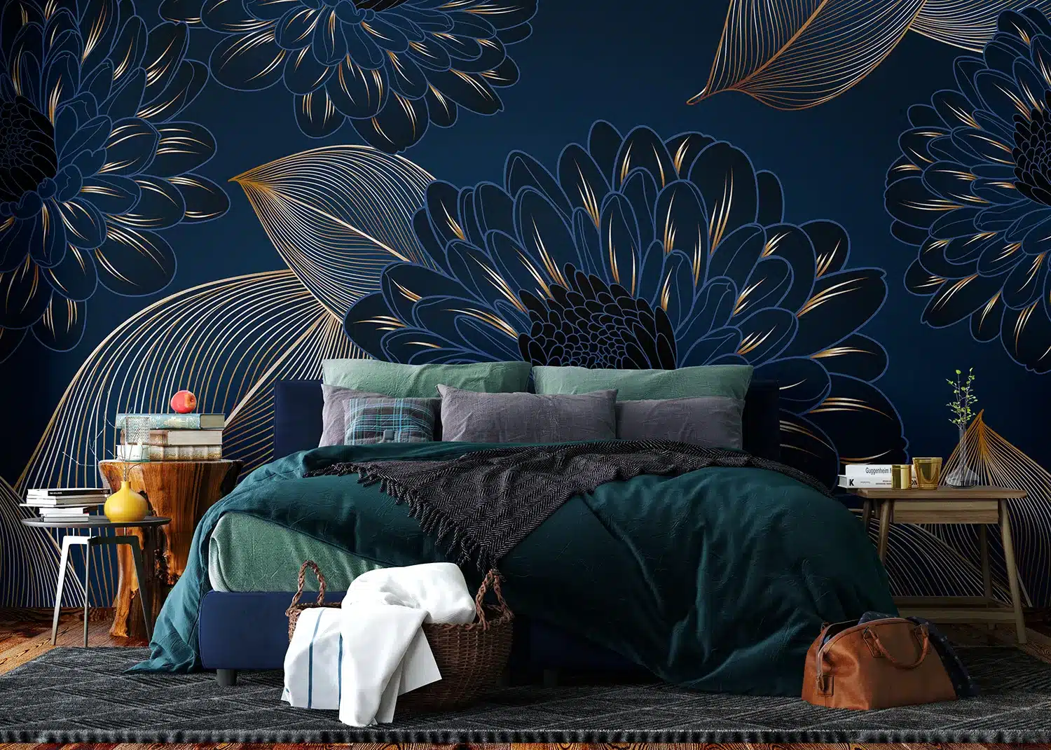 Chrysanthemums Leaves | Made-to-Measure Wallpaper | Artlook | FT5P 352003 3