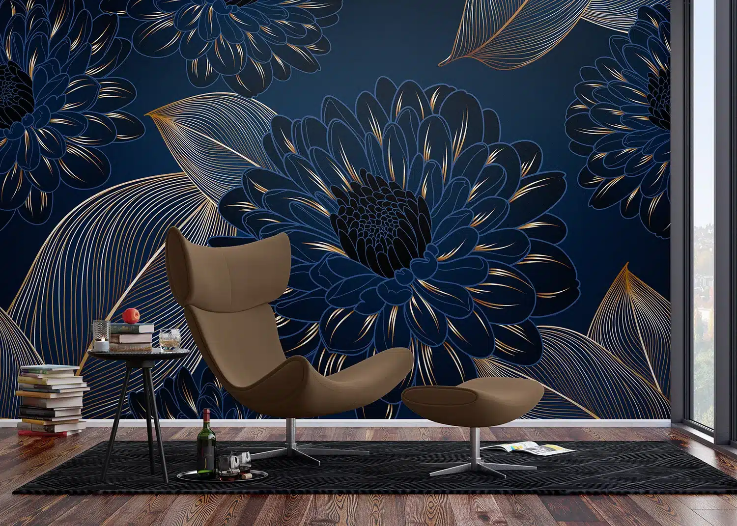 Chrysanthemums Leaves | Made-to-Measure Wallpaper | Artlook | FT5P 352003