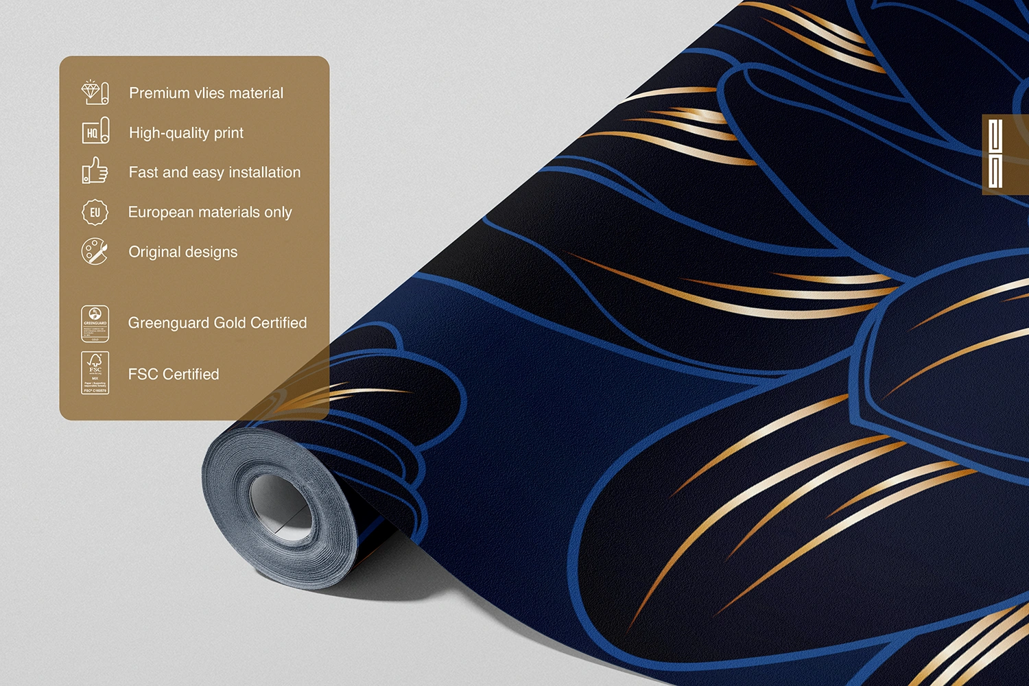 Wall Mural Chrysanthemums Leaves, Made to Measure, FT5P 352003 5