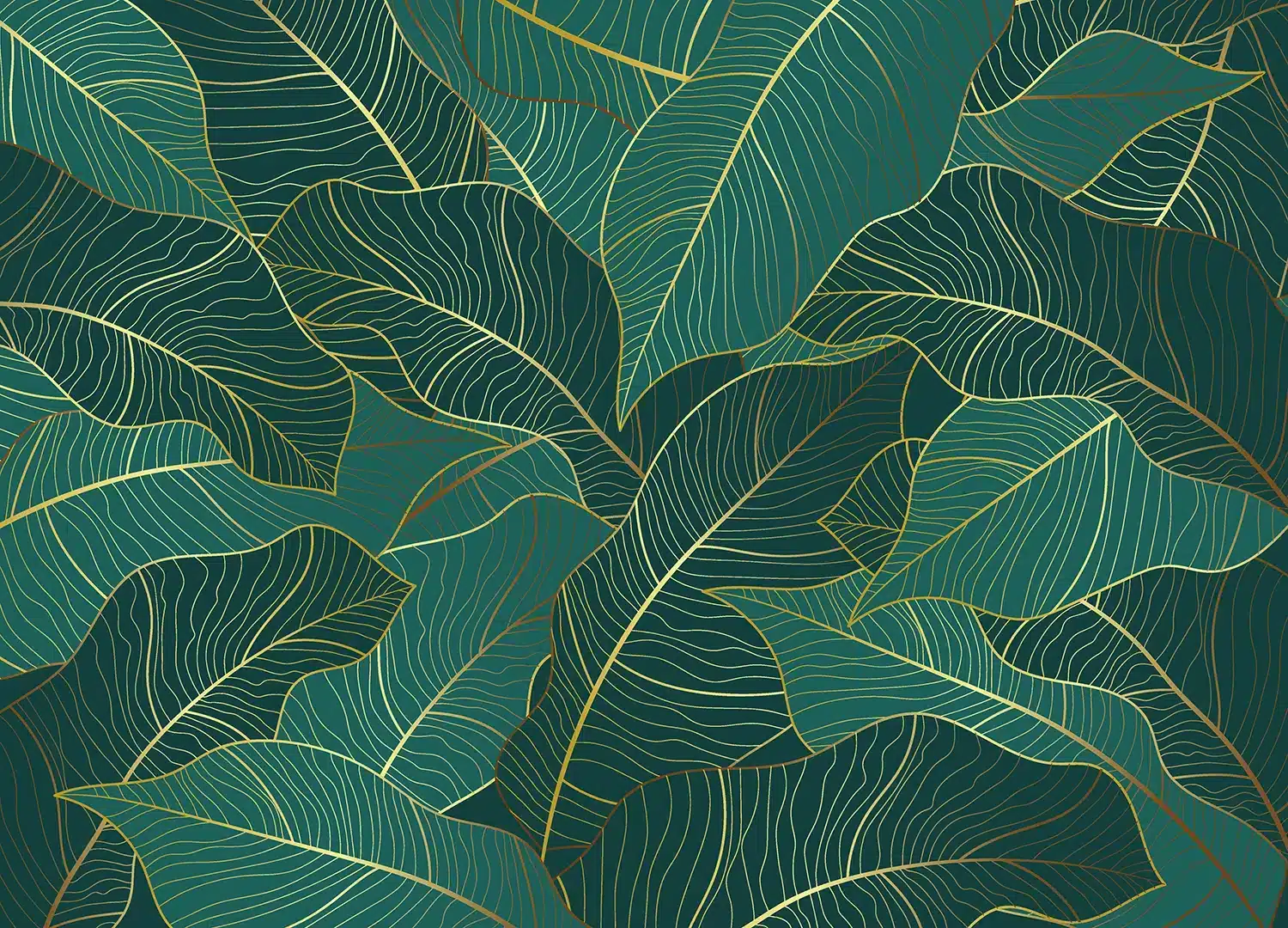 Emerald Leaves | Made-to-Measure Wallpaper | Artlook | FT5P 352005