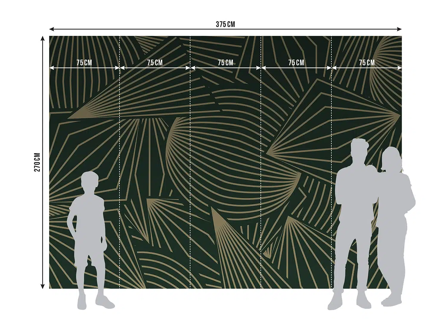 Wall Mural Golden Figures, Made to Measure, FT5P 352007 6