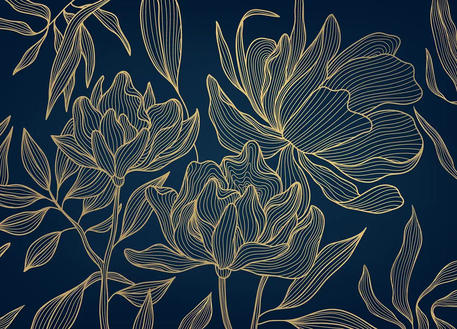 Wavy Flowers | Made-to-Measure Wallpaper | Artlook | FT5P 352009