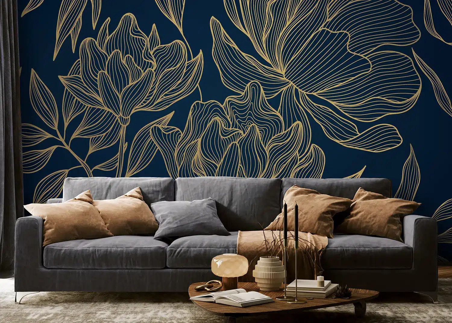 Wavy Flowers | Made-to-Measure Wallpaper | Artlook | FT5P 352009