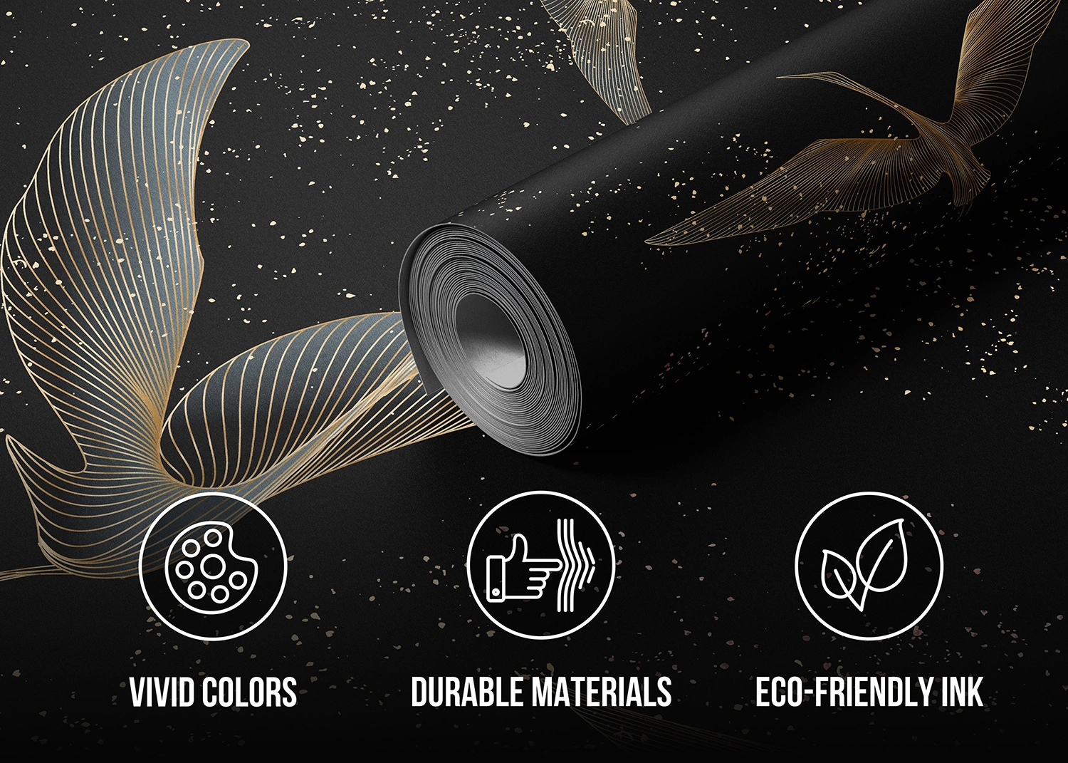 Wall Mural Golden Cranes, Made to Measure, FT5P 352011 4