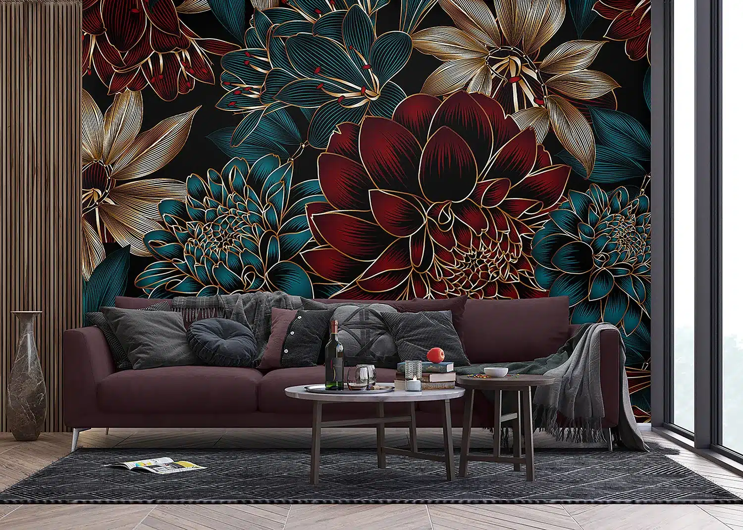 Wall Mural Elegant Dahlia, Made to Measure, FT5P 352015 3