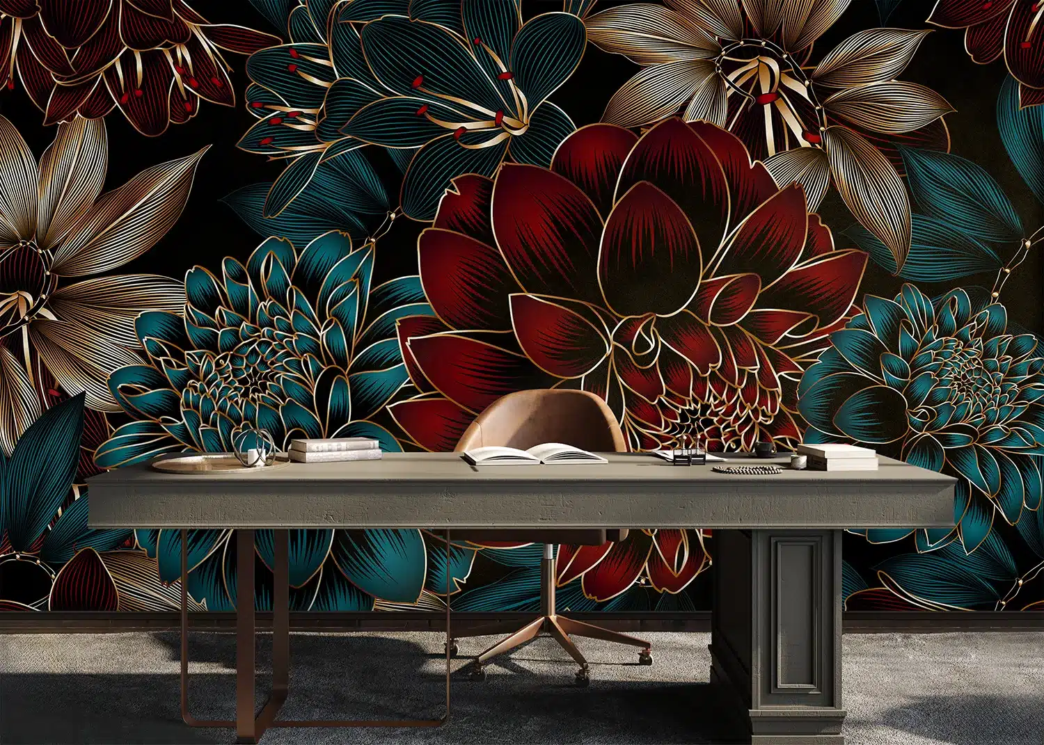 Elegant Dahlia | Made-to-Measure Wallpaper | Artlook | FT5P 352015 2