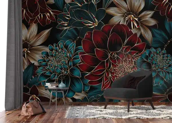 Elegant Dahlia | Made-to-Measure Wallpaper | Artlook | FT5P 352015