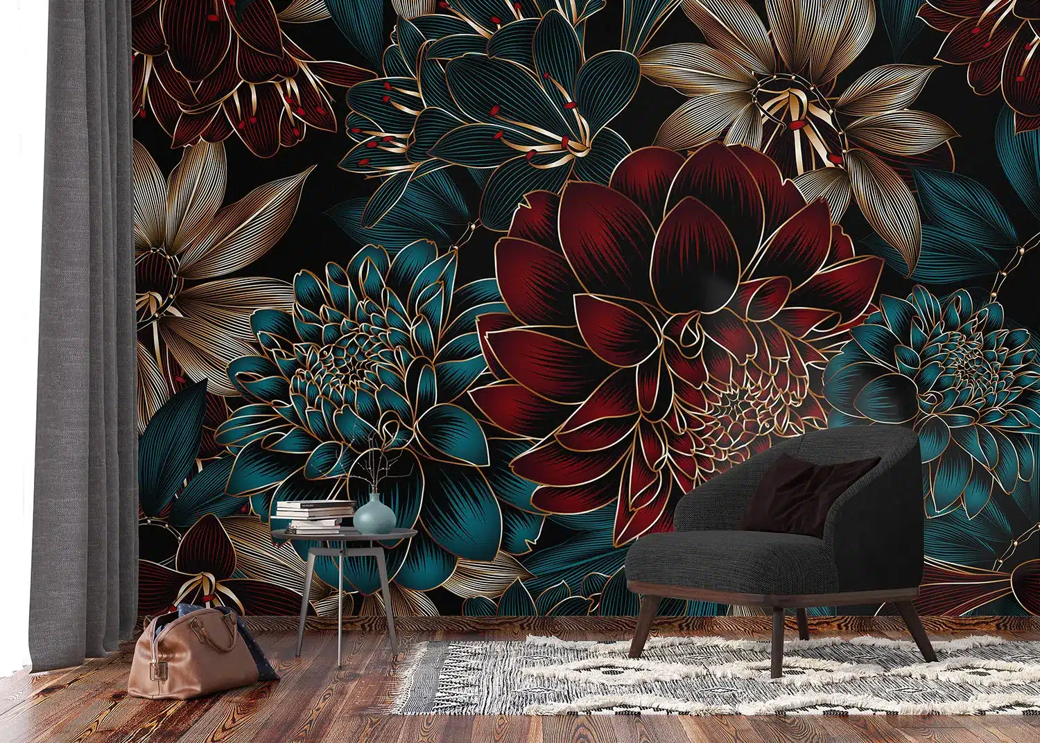 Elegant Dahlia | Made-to-Measure Wallpaper | Artlook | FT5P 352015