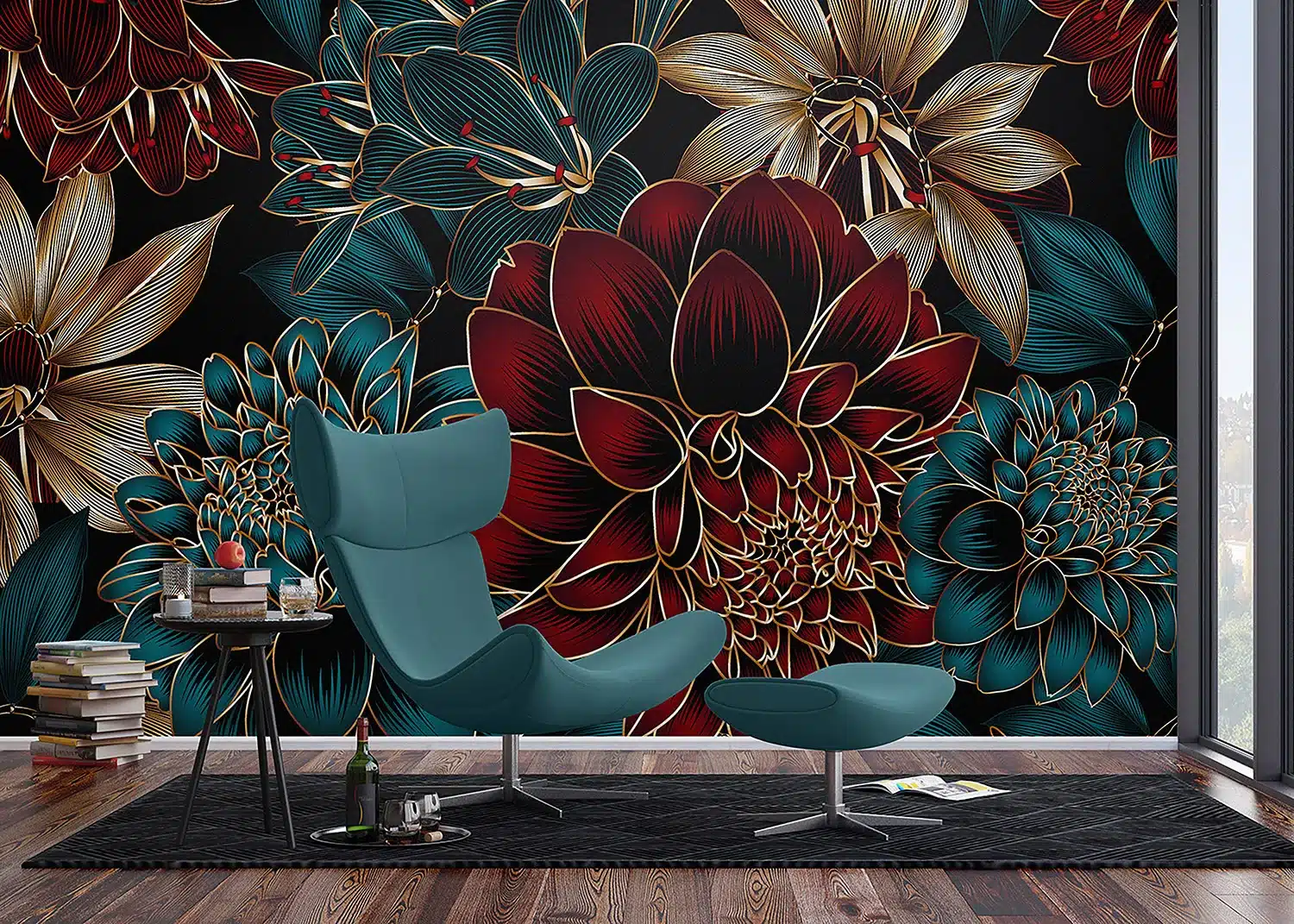Wall Mural Elegant Dahlia, Made to Measure, FT5P 352015 2
