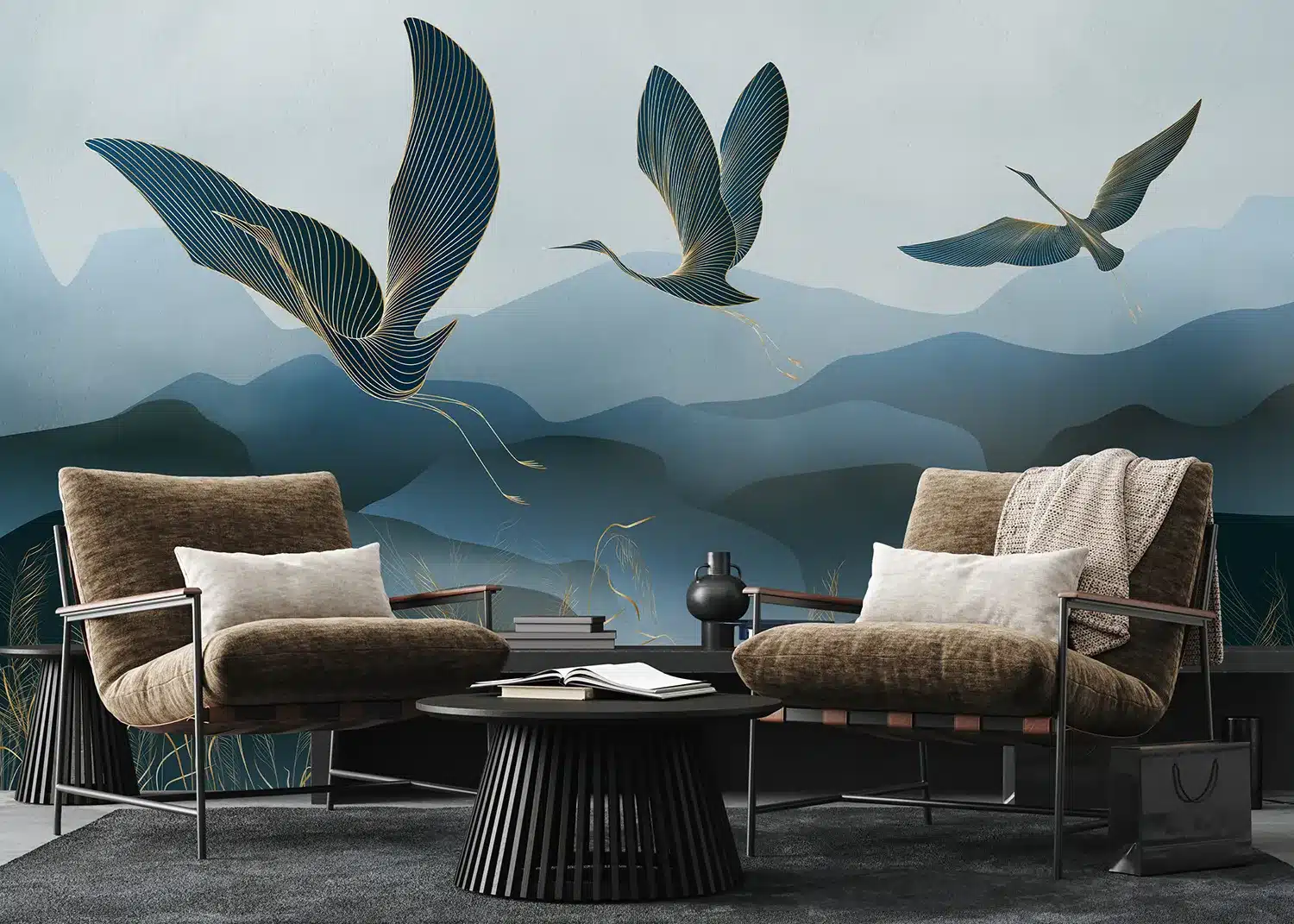Cranes in the Fog | Made-to-Measure Wallpaper | Artlook | FT5P 352017 2